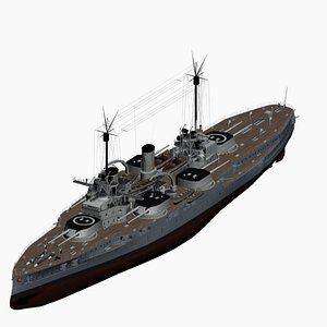 dreadnought battleship nassau class 3d max