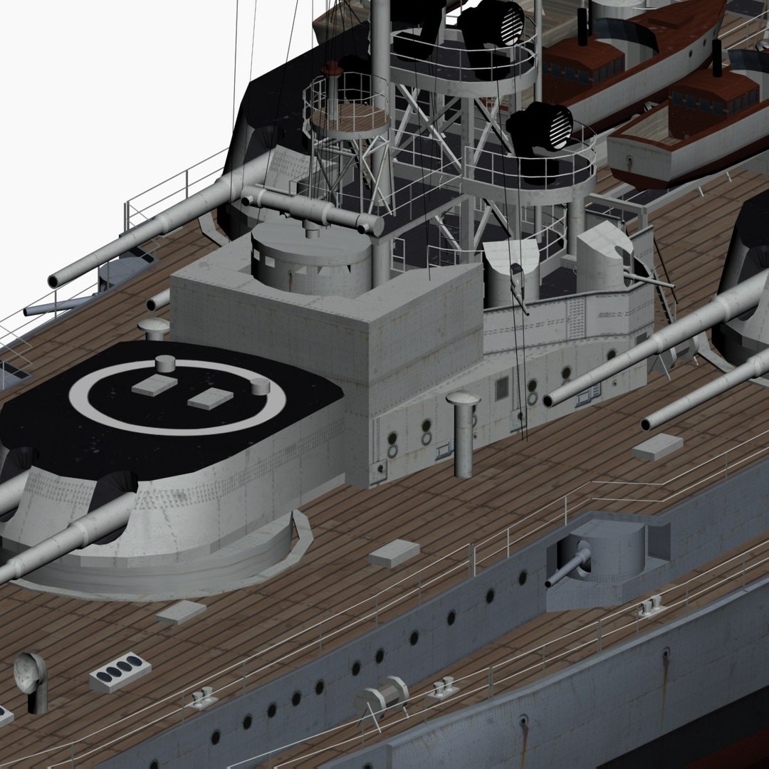 Dreadnought Battleship Nassau Class 3d Max