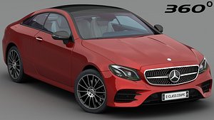 3D model mercedes e-class coupe 2018