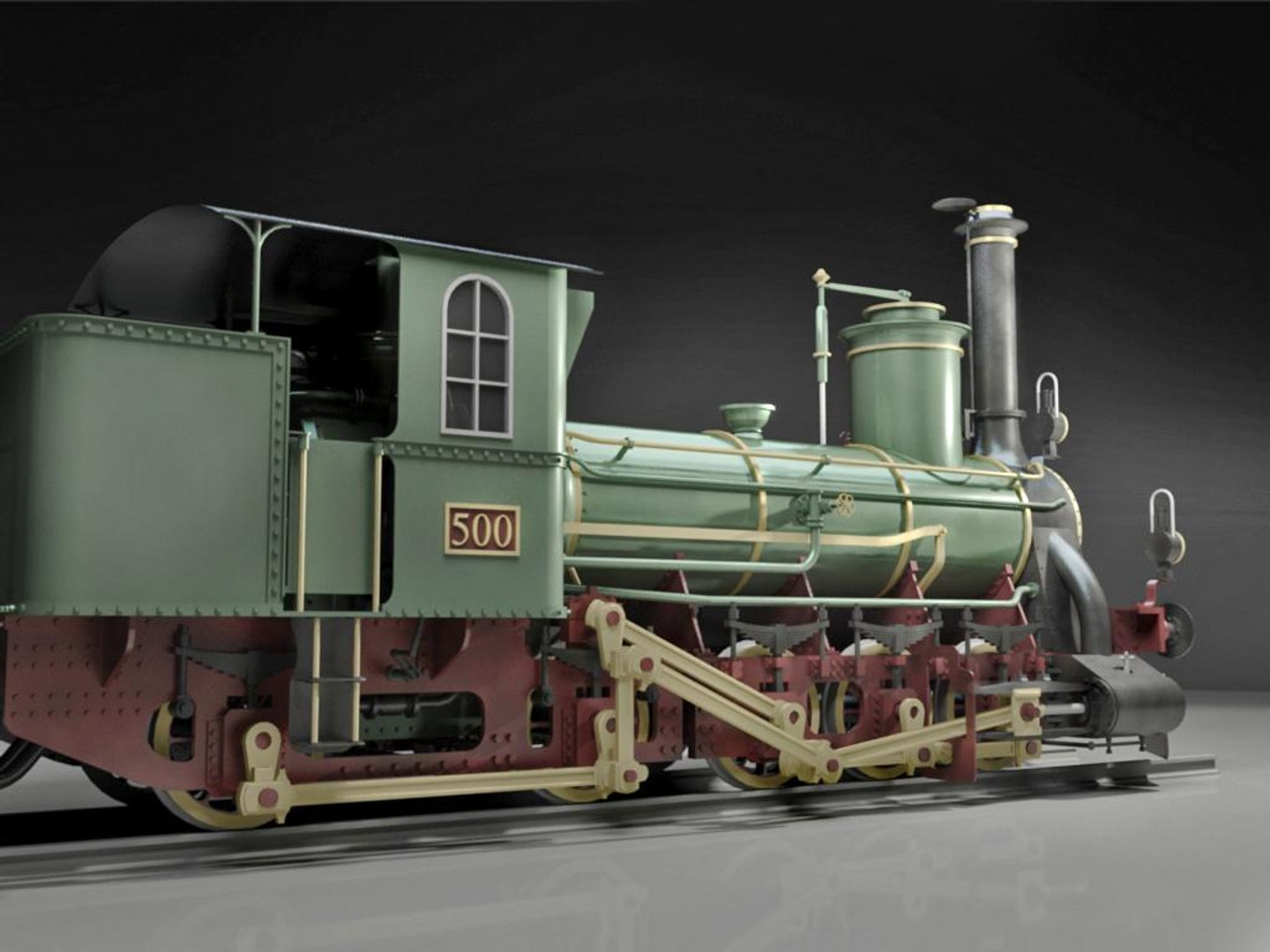 Steam Locomotive 3d Model