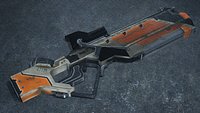 Chimera Assault Rifle 3D Model  Futuristic Hybrid Weapon System