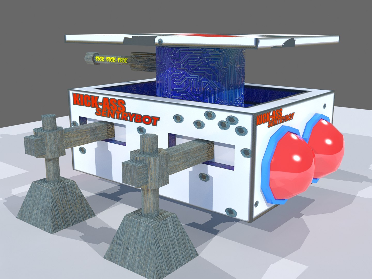 3D Sci Fi Sentry Bot - TurboSquid 1277733
