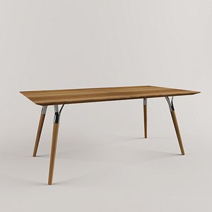 tables wood steel 3d model