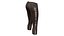 Pantacourt en cuir noir
