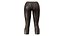 Pantacourt en cuir noir