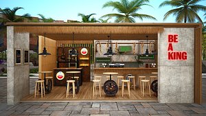 3D Beach bar Counter