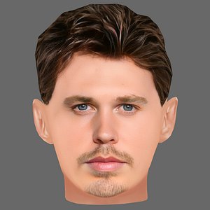 Austin Butler Head - Low poly head for game