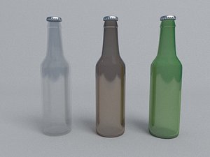 3d beer bottle model