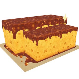 Cheese cake - Stylized 3D model