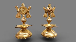 shanku chakra  oil lamp