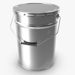3D model Steel Bucket 20L 3D Model