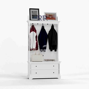 3D hall-tree-with-jacket model