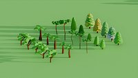 Low Poly Trees Assest