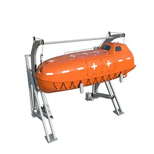 lifeboat boat conventional 3D model