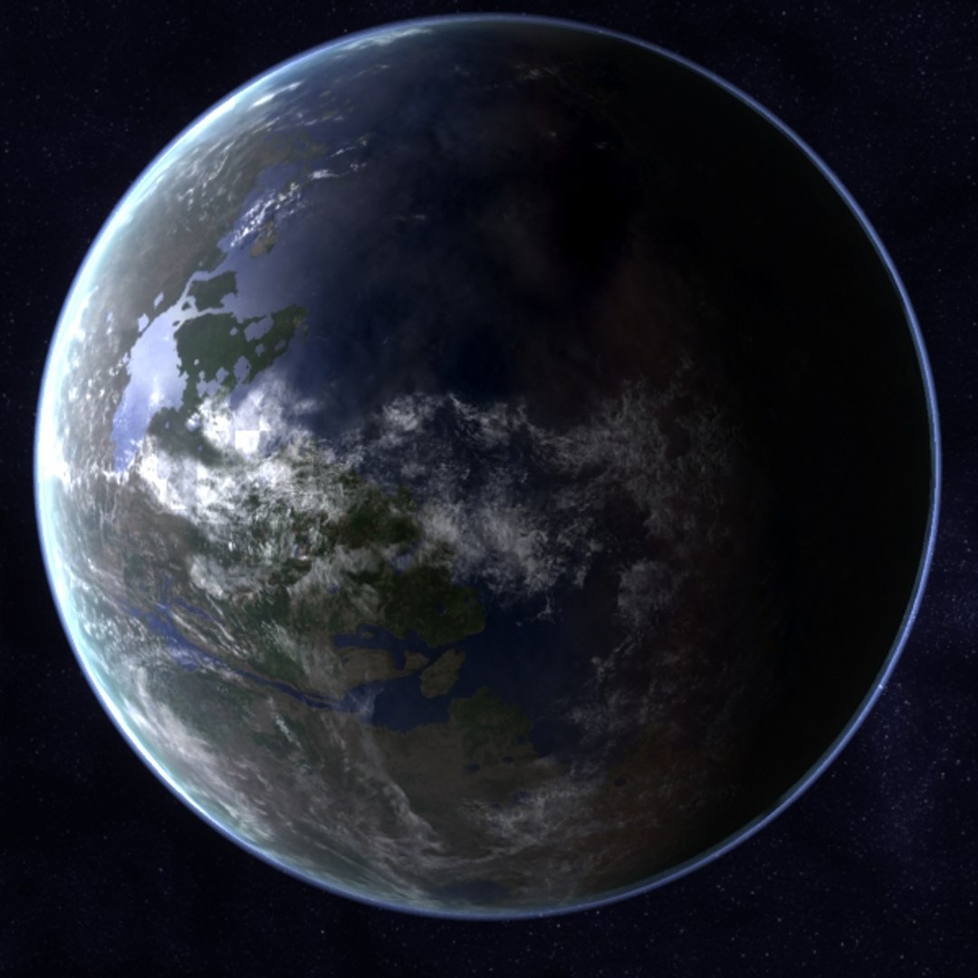 3ds Max Mars Planet Terraformed Class