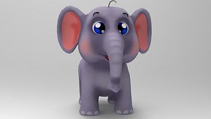 Elephant Cartoon 3D model