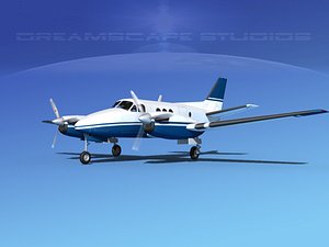 3d model propellers beechcraft c100 king air