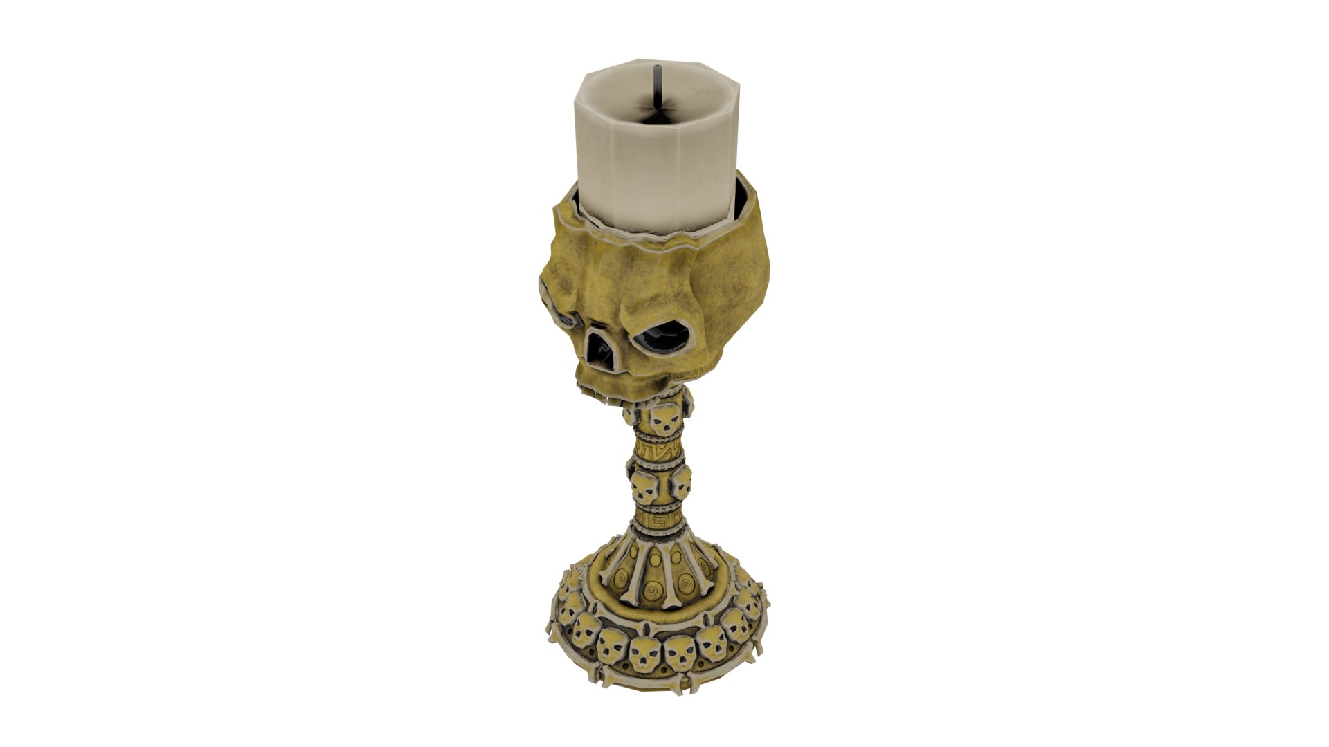 Skull candle holder 3D model TurboSquid 1504449