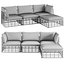 ELISA Garden sofa with chaise longue By SNOC