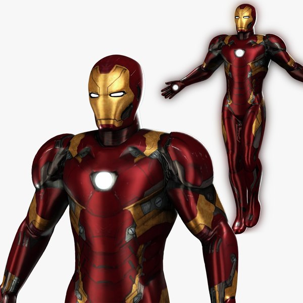 IronMan Suit Rigged 3D Low-poly 3D model 3D