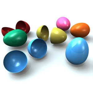 3d plastic easter eggs