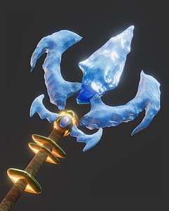 Frozen Feather Staff 3D model