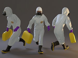 female biohazard suit acc 3D model
