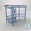 Bus stop clean-dirty 3D model