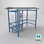 Bus stop clean-dirty 3D model