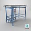 Bus stop clean-dirty 3D model