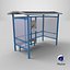 Bus stop clean-dirty 3D model