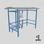 Bus stop clean-dirty 3D model