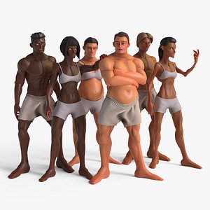 Stylized Human Collection Rigged 3D