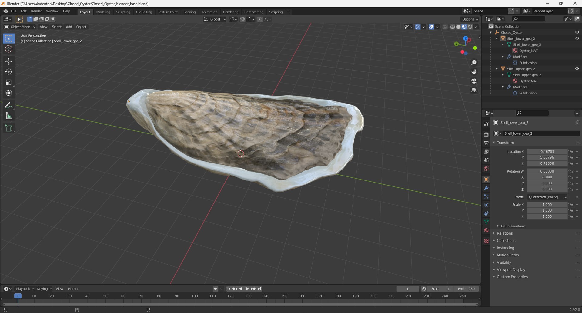 Closed Oyster 3D https://p.turbosquid.com/ts-thumb/cb/7Hau5n/Eu/closedoyster3dsmodel031/jpg/1722533357/1920x1080/fit_q87/a0067a752d4d3e508530b9181a731d9b3d8365cc/closedoyster3dsmodel031.jpg