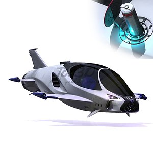 skyjet concept ship 3D