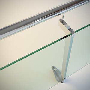 maya steel railing glass