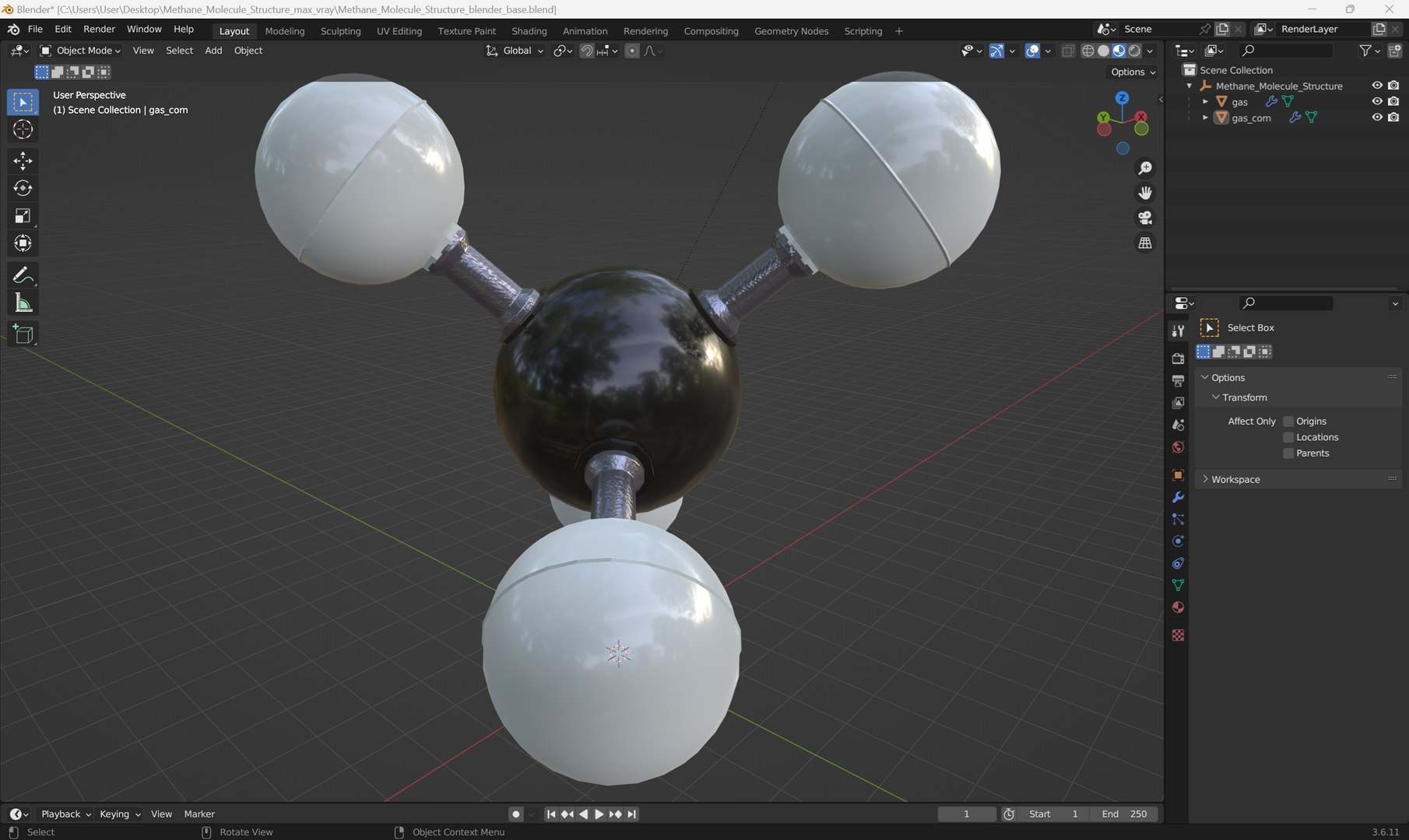 3D Methane Molecule Structure https://p.turbosquid.com/ts-thumb/cb/E80qDa/eS/methane_molecule_structure_1001/jpg/1744467347/1920x1080/fit_q87/52c1f9e6ba280439a19767e0081524e59fc5a2be/methane_molecule_structure_1001.jpg