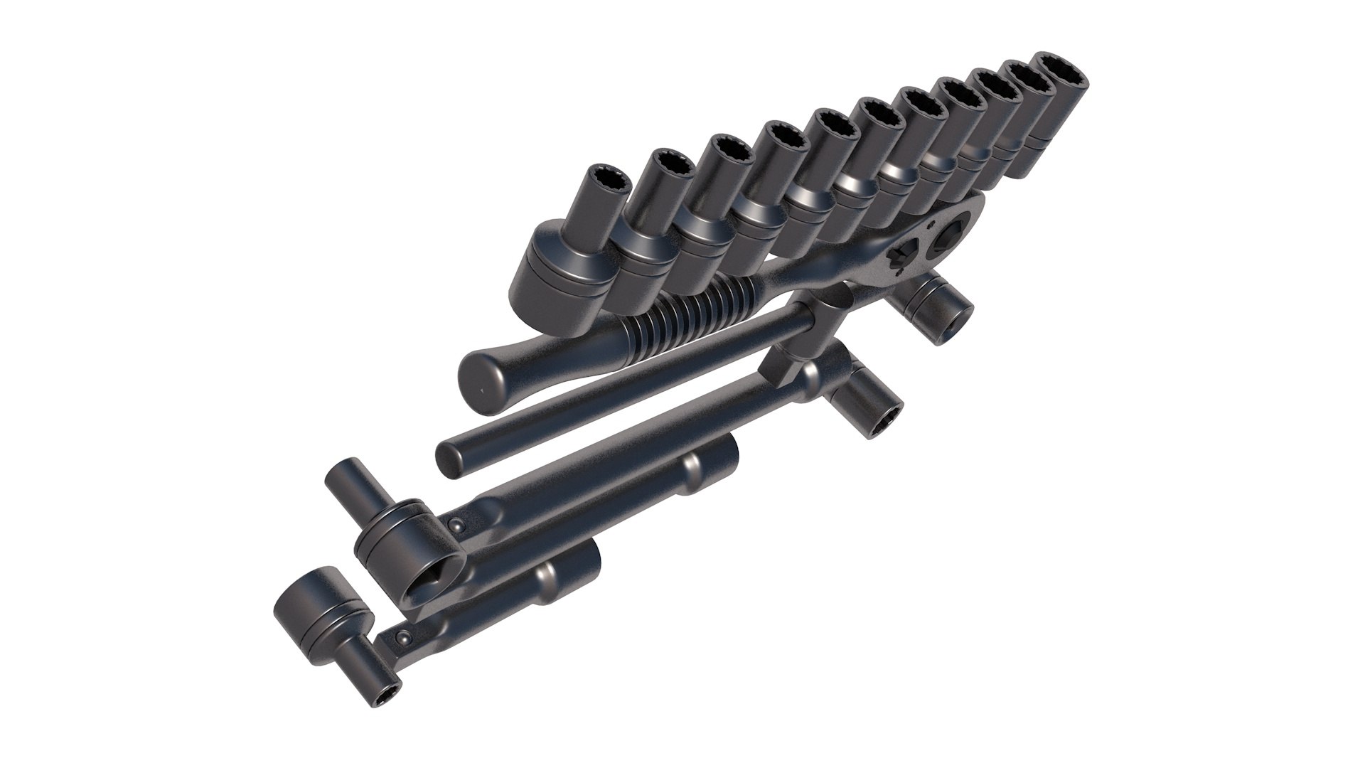 Socket Wrenches 3D Model - TurboSquid 1806738