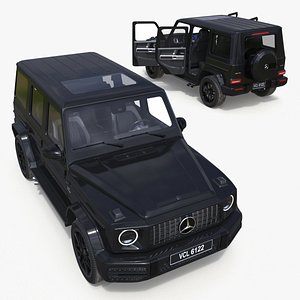 Gelandewagen Mercedes-Benz AMG 63 Black Rigged 3D model