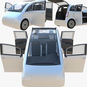 3D Small Electric Car Peripeteia white