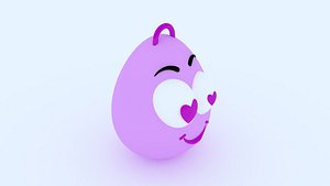 Love Emoji Keychain 3D model