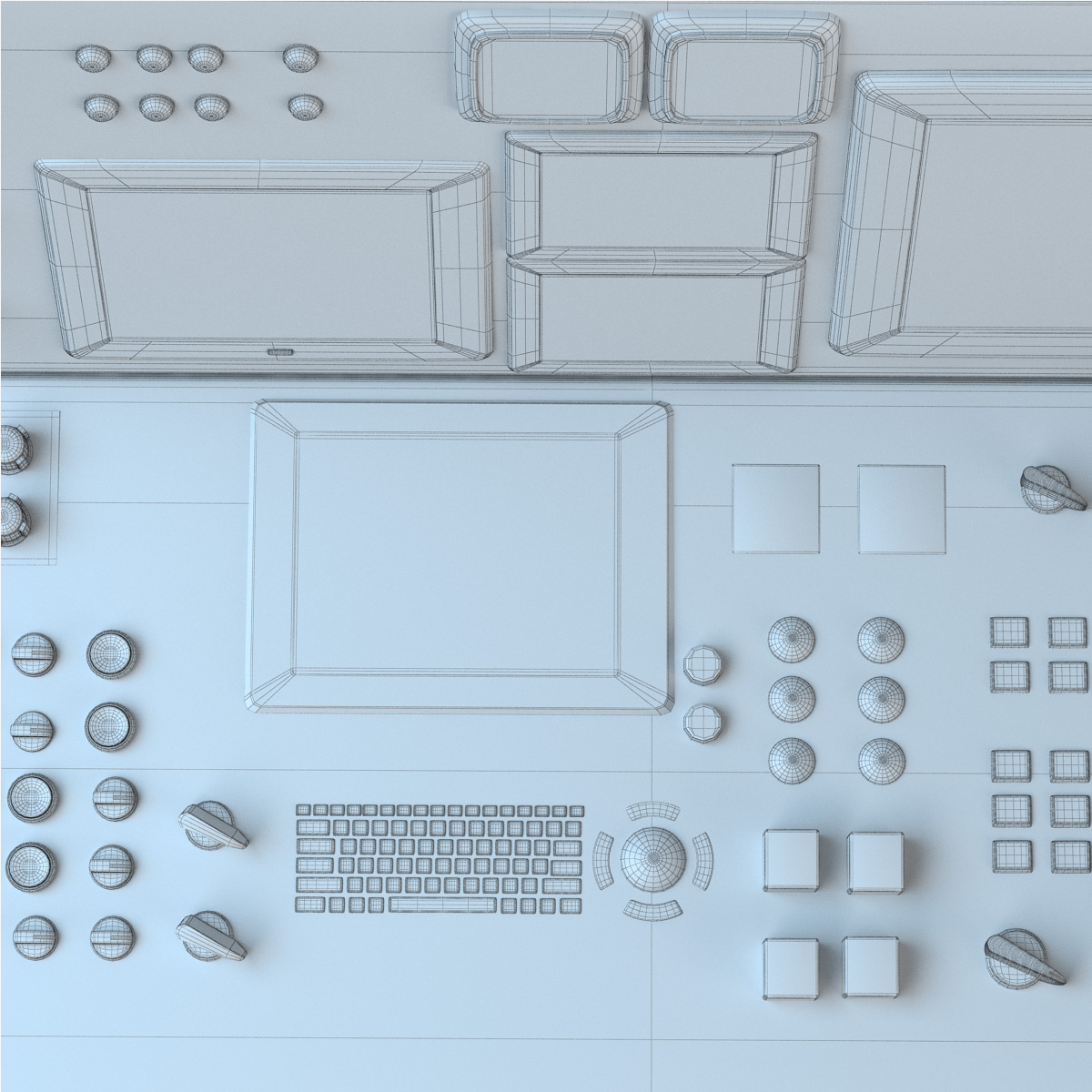 control panel desk 3d model