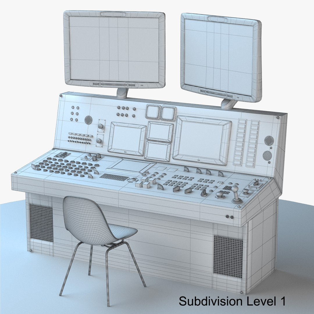 Control Panel Desk 3d Model