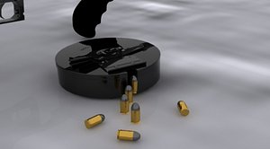 tommy gun bullets 3d model