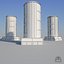 Industrial Building 02 - Low-Poly Storage Tower Silo
