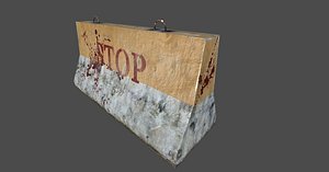street concrete blocks 3 3d obj