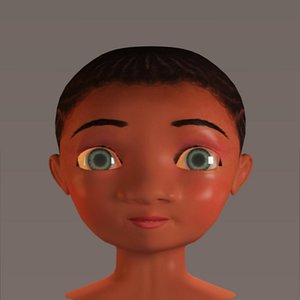 Rigged cartoon head