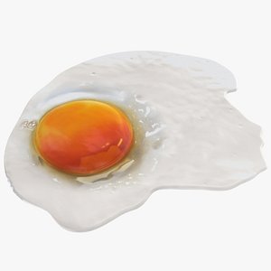 3D model Fried Egg