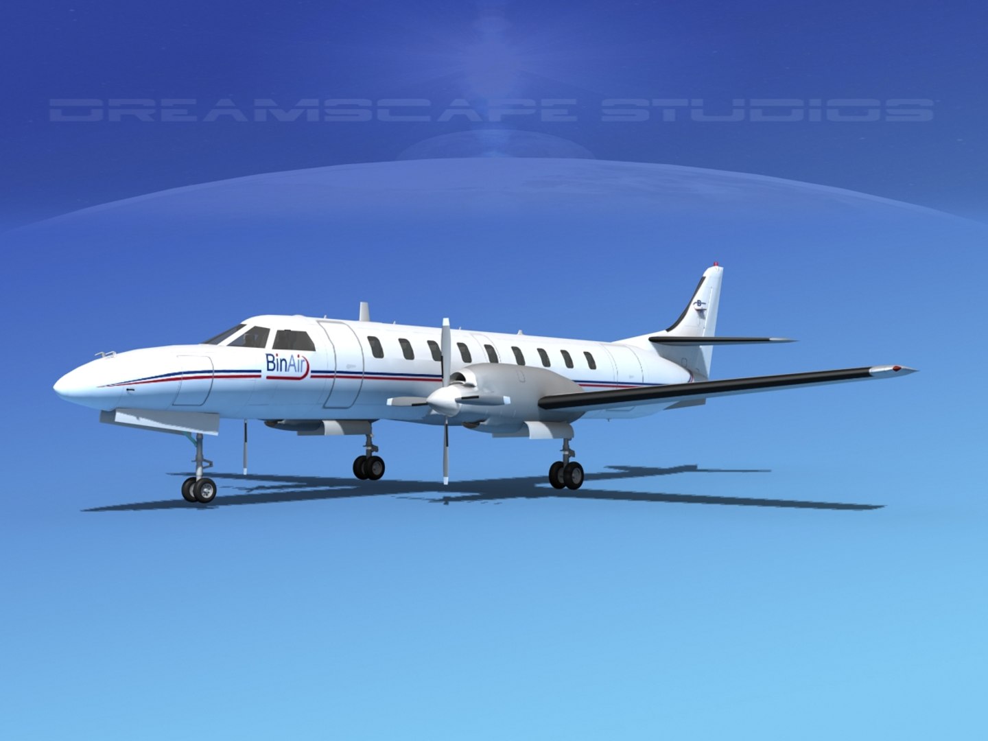 metroliner sa226 swearingen 3d dwg