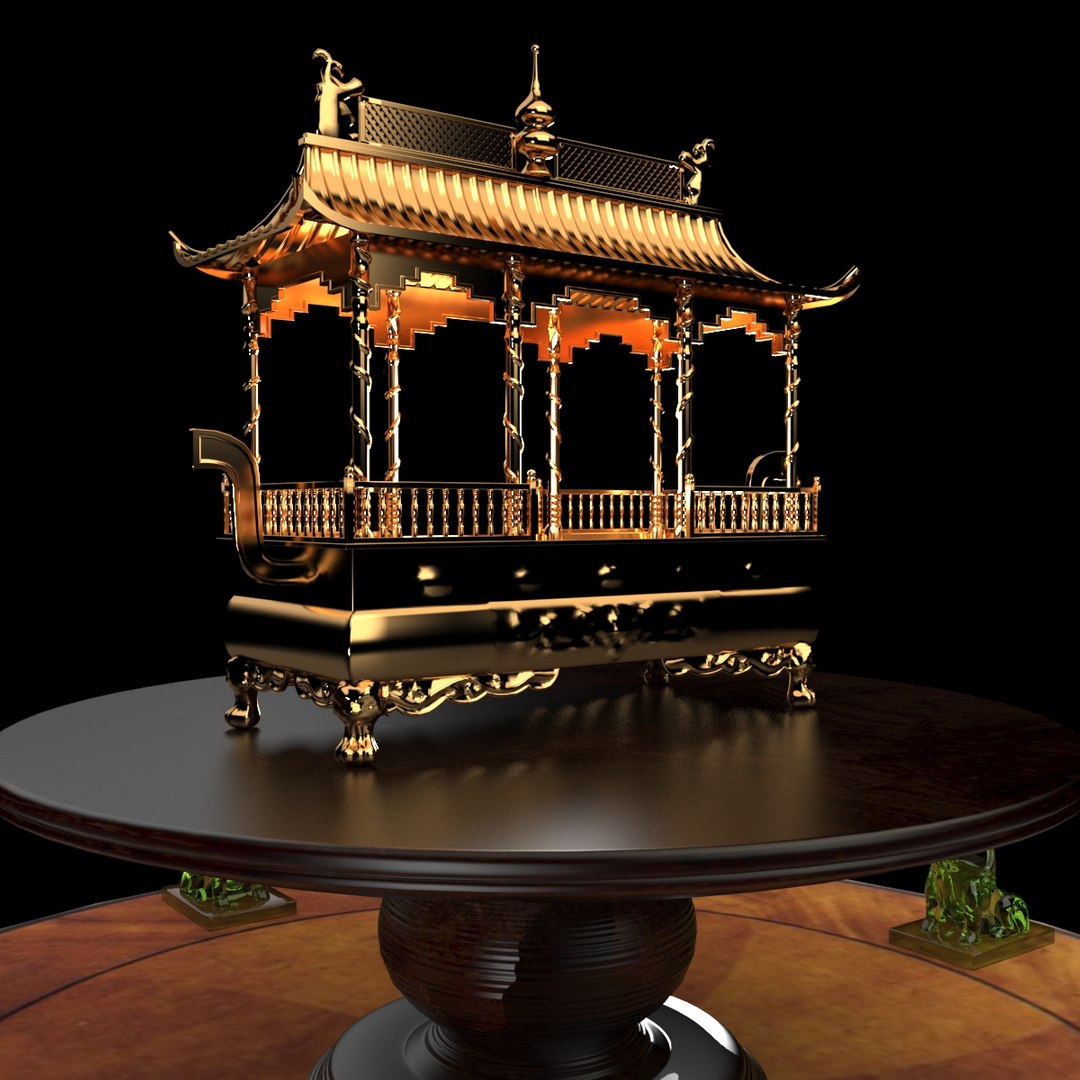 3D Chinese Incense Burner Model TurboSquid 1958705